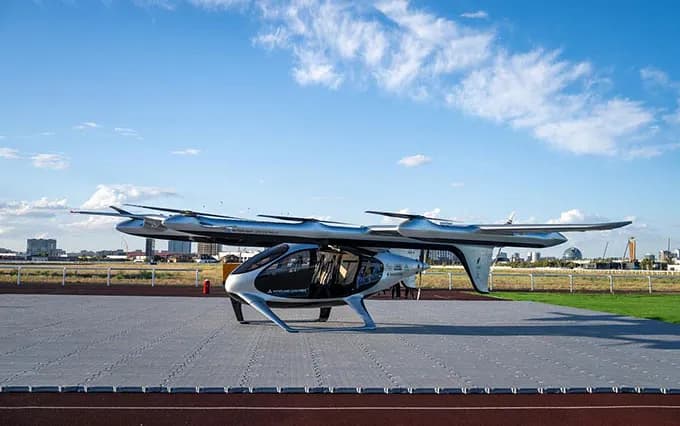 A driverless passenger taxi has completed its first flight in Kazakhstan